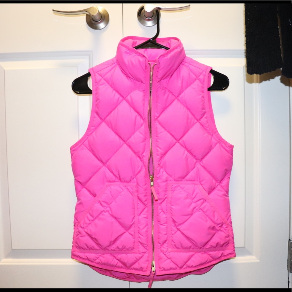 J. Crew Pink Puffy Vest